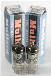 NOS PRIVATE-STOCK MULLARD ECC82 12AU7 low-noise perfect pair 1956